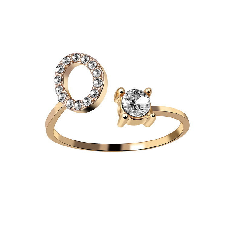 New Design Adjustable 26 Initial Letter Ring Fashion Jewelry For Women Simple Elegant Jewelry New Design Adjustable 26 Initial Letter Ring Fashion Jewelry For Women Simple Elegant Jewelry